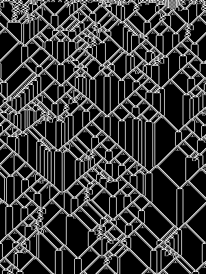 Solitons Sweater': raw output of the Cellular Automata algorithm