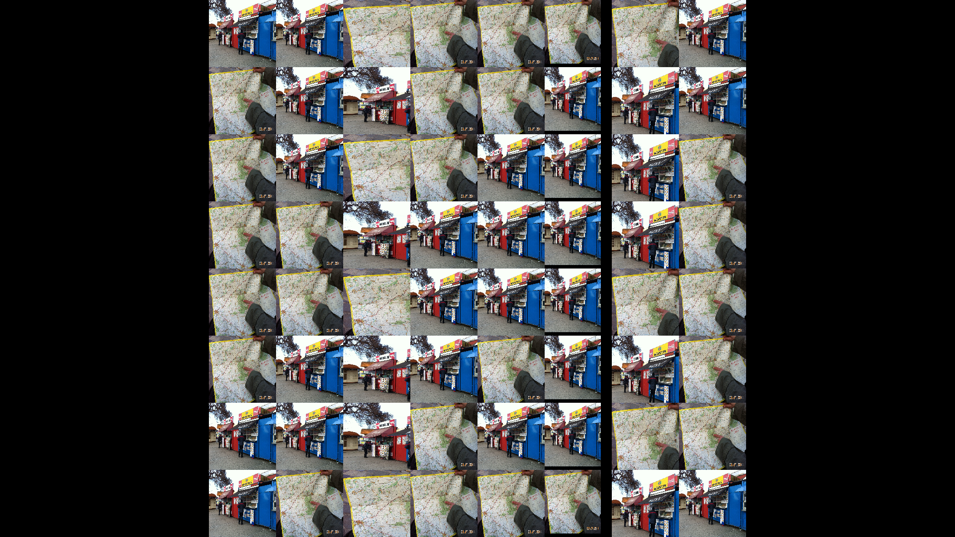 Figure 5: A photo quilt in the Drunkard’s Path quilt pattern.