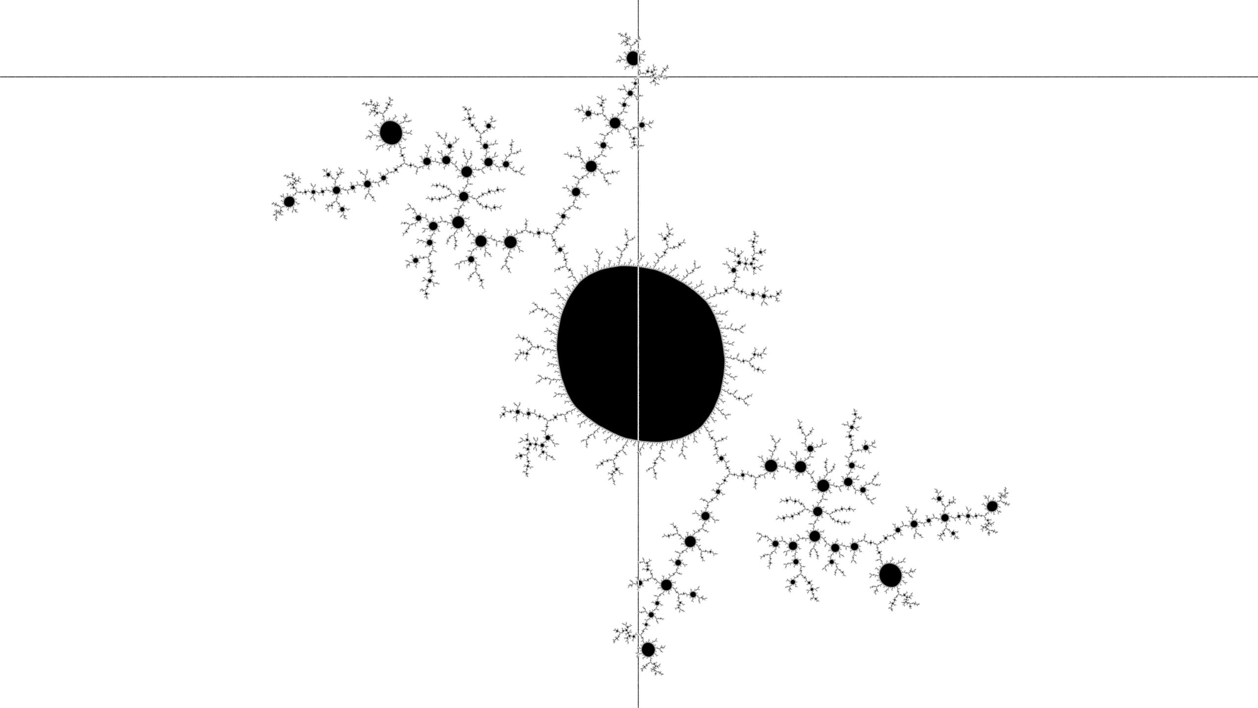 Figure 3.10: the inflected Julia set, continuing a line.