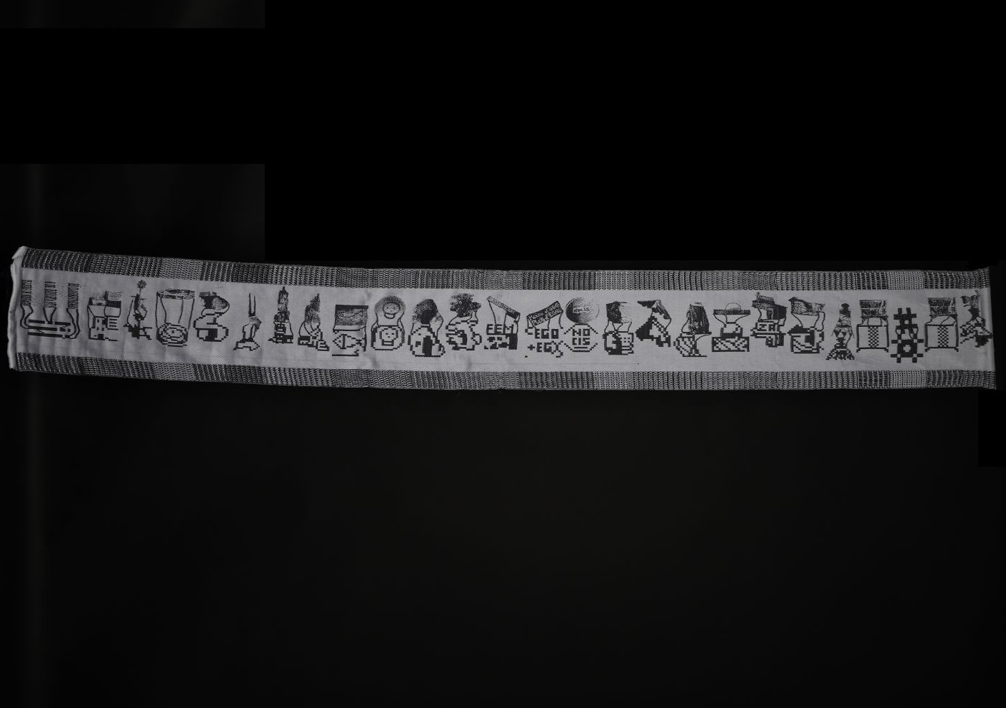 Weaving The Alphabet from Bérénice Gaca Courtin. 2,5m x 33cm