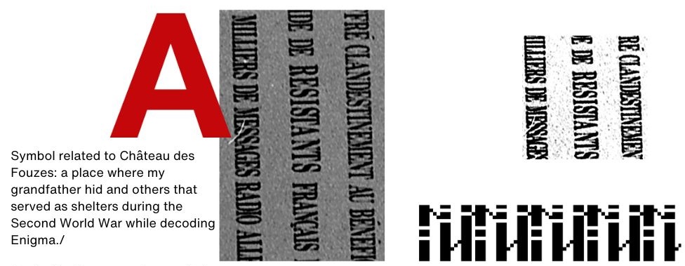 The letter A of the Resistance Alphabet from Bérénice Gaca Courtin.