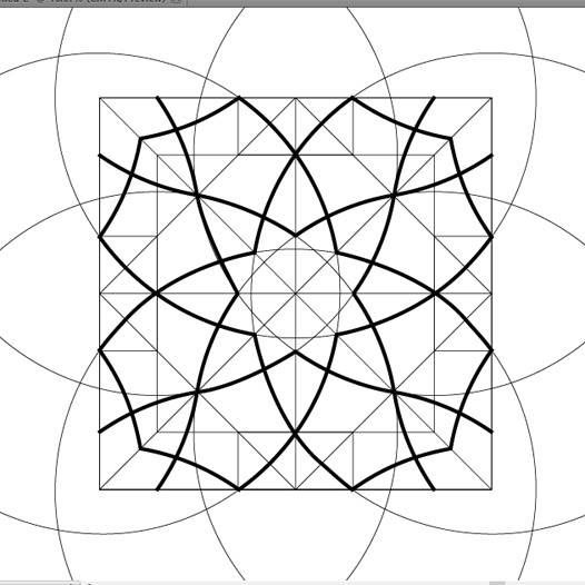 Figure 13: Islamic geometric design featuring an 8-point arc pattern (AG & AA) (2/3). Image sourced from Pinterest.