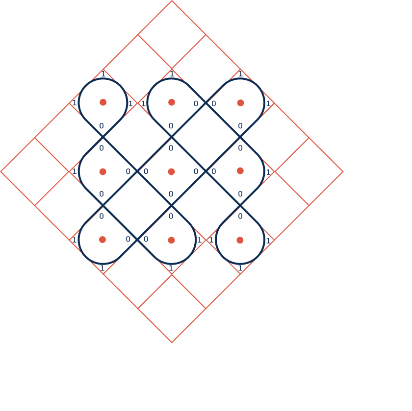 Figure 23: Example output of Kolam encoded using the tiling systems process.