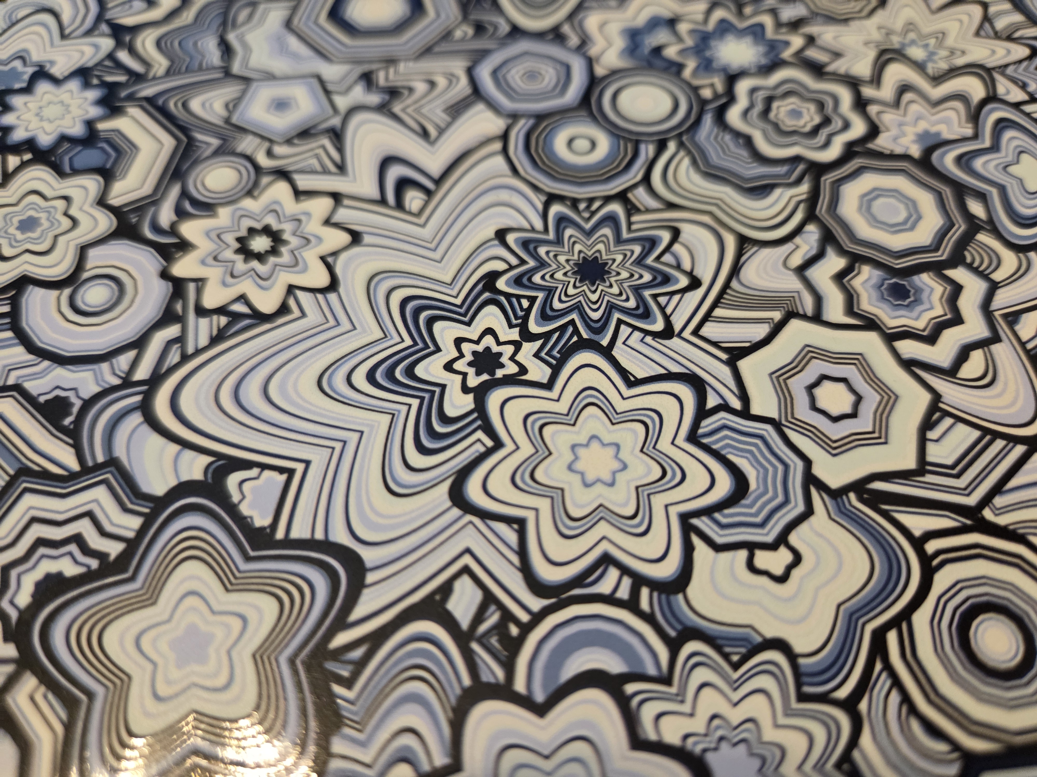 Figure 2: Floral patterns created with a particle system.