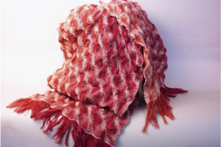Figure 4: The egg-carton scarf. Woven by the author.